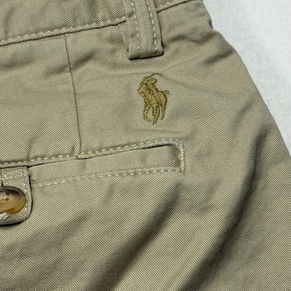 Polo Ralph Lauren Mens Shorts Classic Fit Chino Khaki Stretch 30 Cotton Twill 9" - Picture 5 of 6